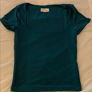 Zara Teal Short Sleeve Top
